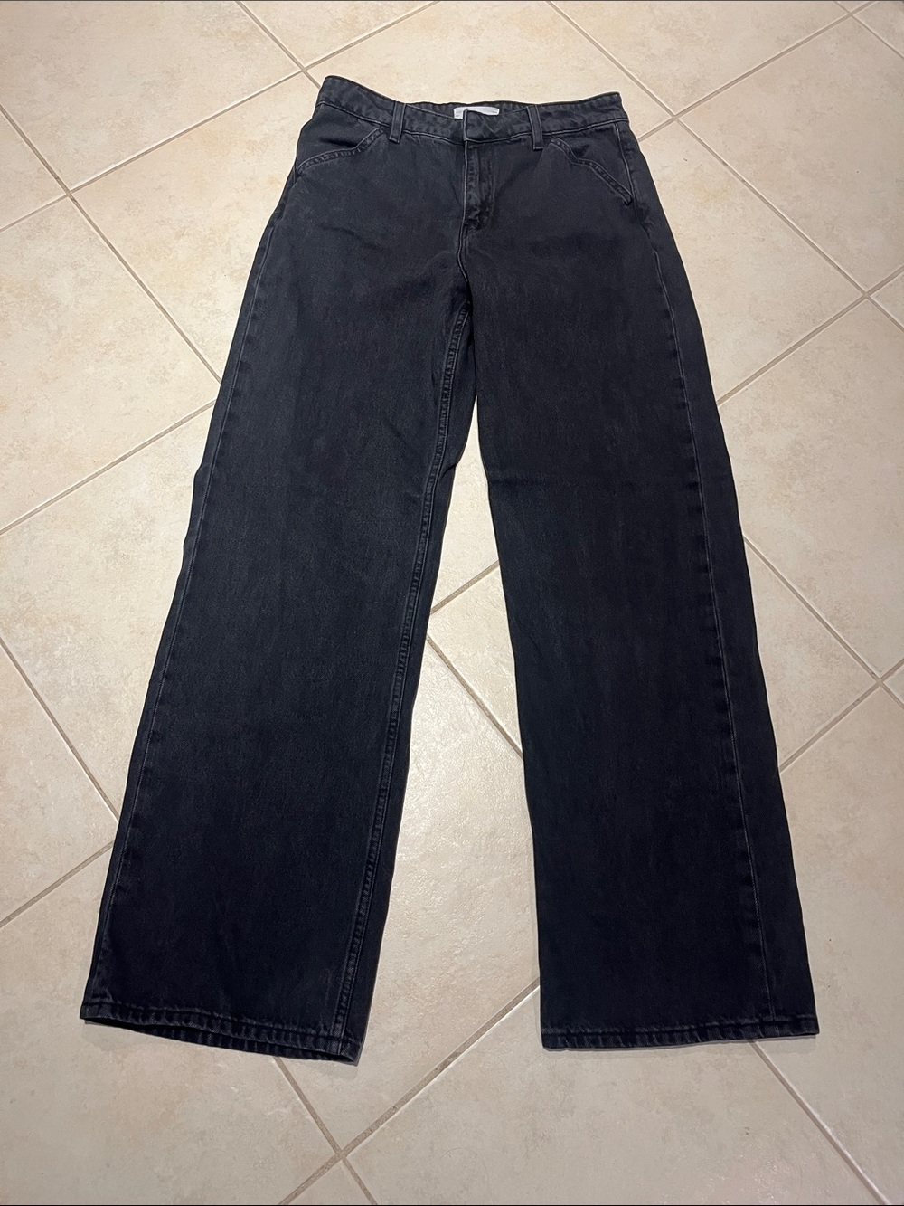ba&sh black wide leg jeans